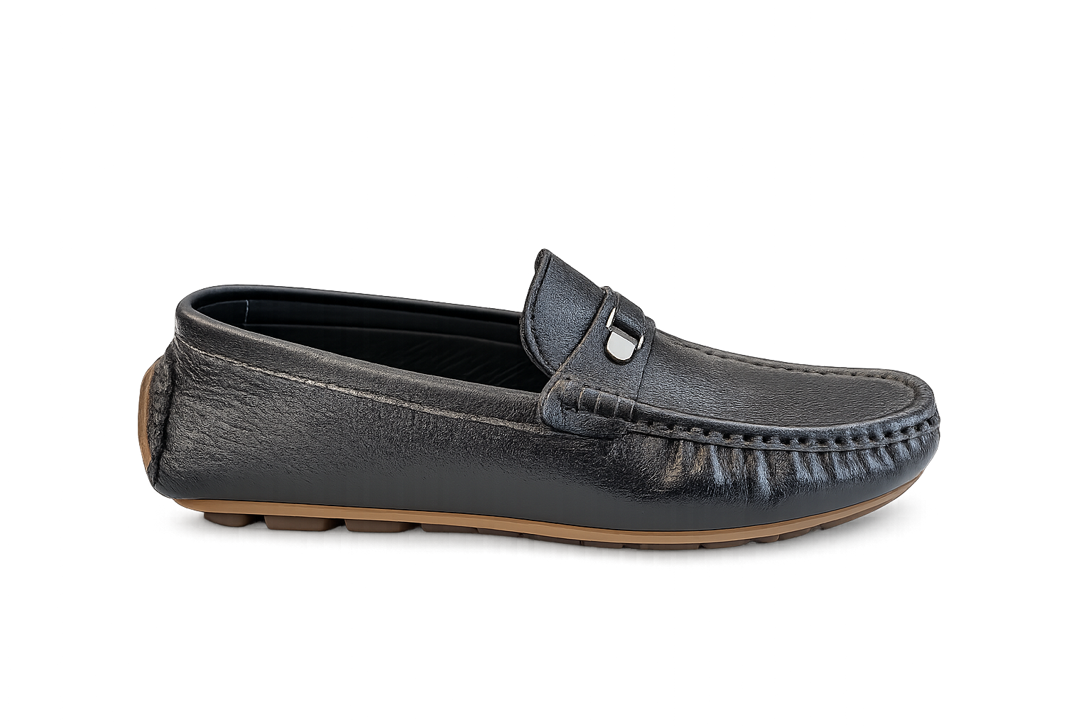 ORBIN Men's Premium Genuine Leather Loafer Code:LM34B - Image 5