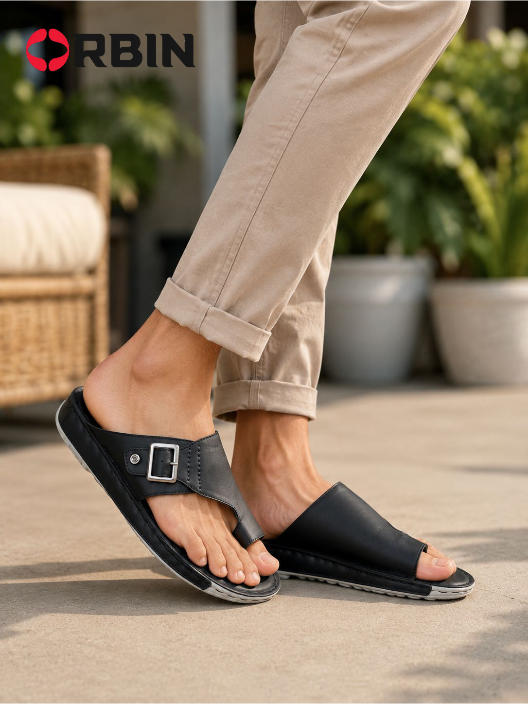 Premium Mens Slip-On Sandal Main View