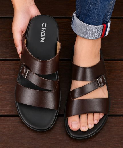 luxury Leather sandal Brown