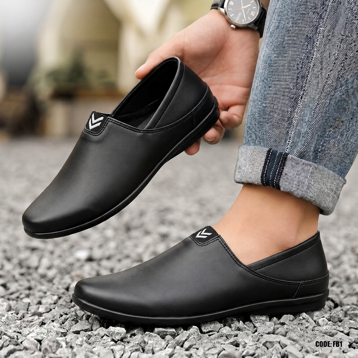 Original Leather Office & Formal Shoe Code:FB1 - Image 6