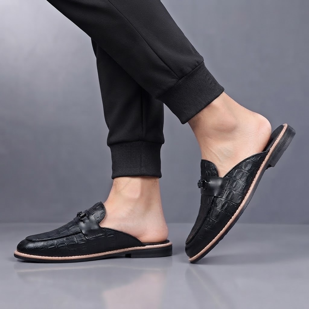 Premium Genuine Leather Half Loafer CODE: HM61B - Image 2