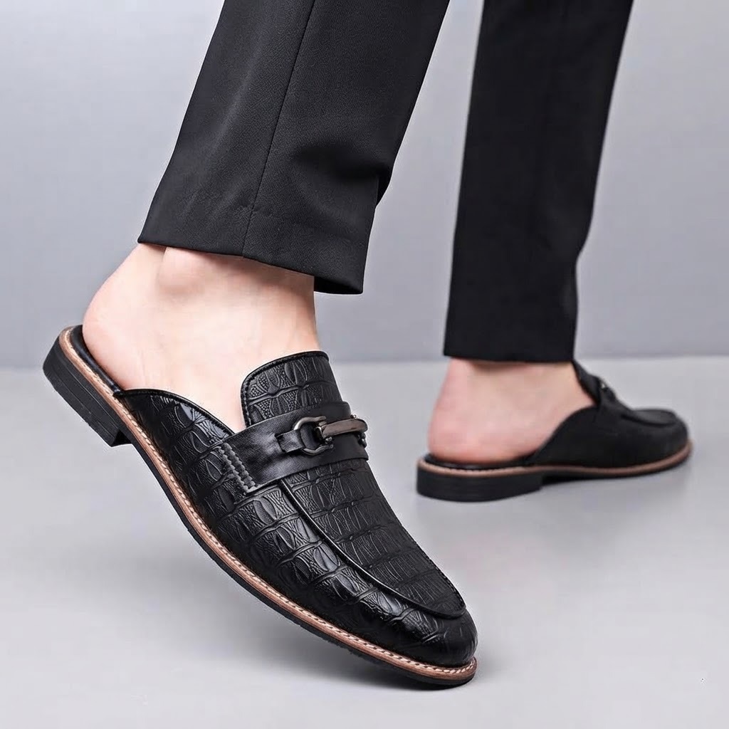 Premium Genuine Leather Half Loafer CODE: HM61B - Image 3