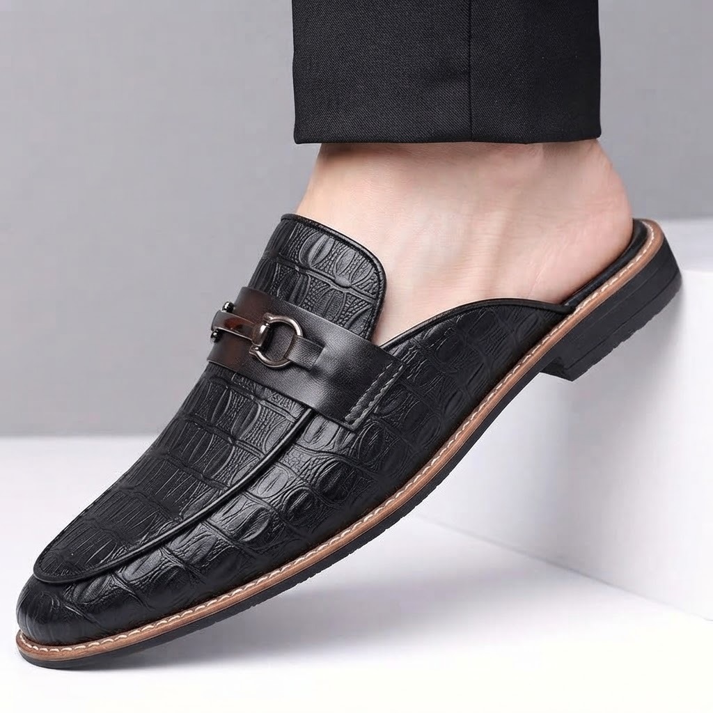Premium Genuine Leather Half Loafer CODE: HM61B - Image 5